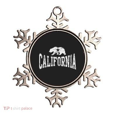 Retro California State Flag Bear Vintage Distressed Graphic Ornament