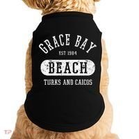 Retro College Style Grace Bay Turks & Caicos Distressed Doggie Tank thumb 0