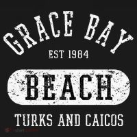 Retro College Style Grace Bay Turks & Caicos Distressed Long Sleeve Shirt thumb 2