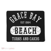 Retro College Style Grace Bay Turks & Caicos Distressed Mousepad thumb 0