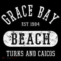 Retro College Style Grace Bay Turks & Caicos Distressed Ornament thumb 1