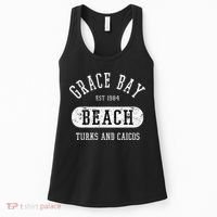 Retro College Style Grace Bay Turks & Caicos Distressed Women's Tank Top thumb 0
