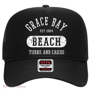 Retro College Style Grace Bay Turks & Caicos Distressed Hat