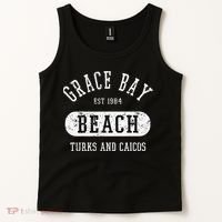 Retro College Style Grace Bay Turks & Caicos Distressed Tank Top thumb 2