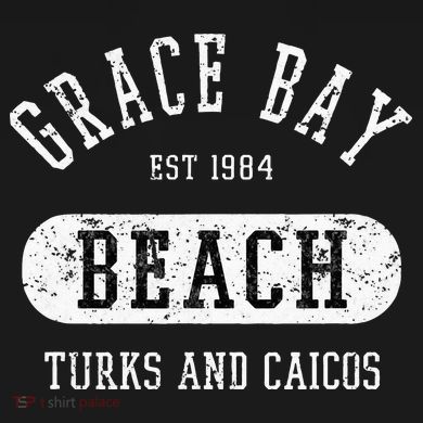 Retro College Style Grace Bay Turks & Caicos Distressed Women's Perfect Tri Rocker Tank