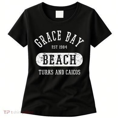 Retro College Style Grace Bay Turks & Caicos Distressed Women's T-Shirt