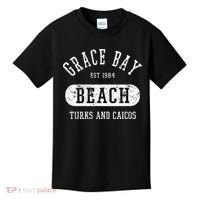 Retro College Style Grace Bay Turks & Caicos Distressed Kids T-Shirt thumb 0