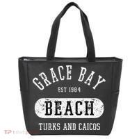Retro College Style Grace Bay Turks & Caicos Distressed Tote Bag thumb 0