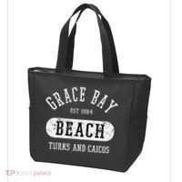 Retro College Style Grace Bay Turks & Caicos Distressed Tote Bag thumb 3