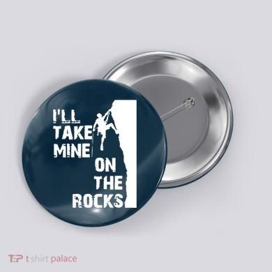 Rock Climbing Simple Classic Button