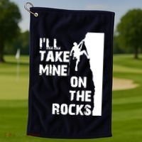 Rock Climbing Simple Classic Golf Towel thumb 1