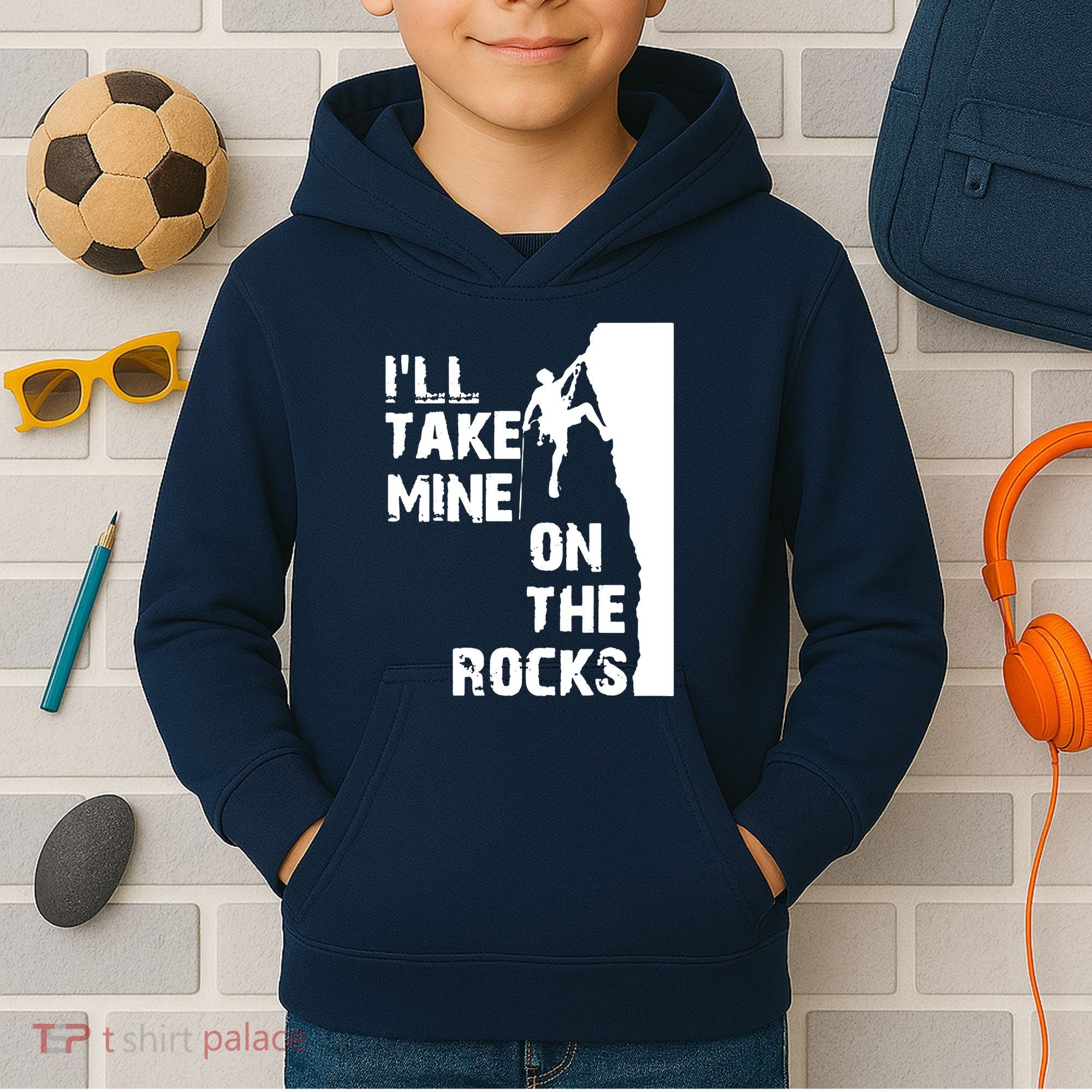 Rock Climbing Simple Classic Kids Hoodie