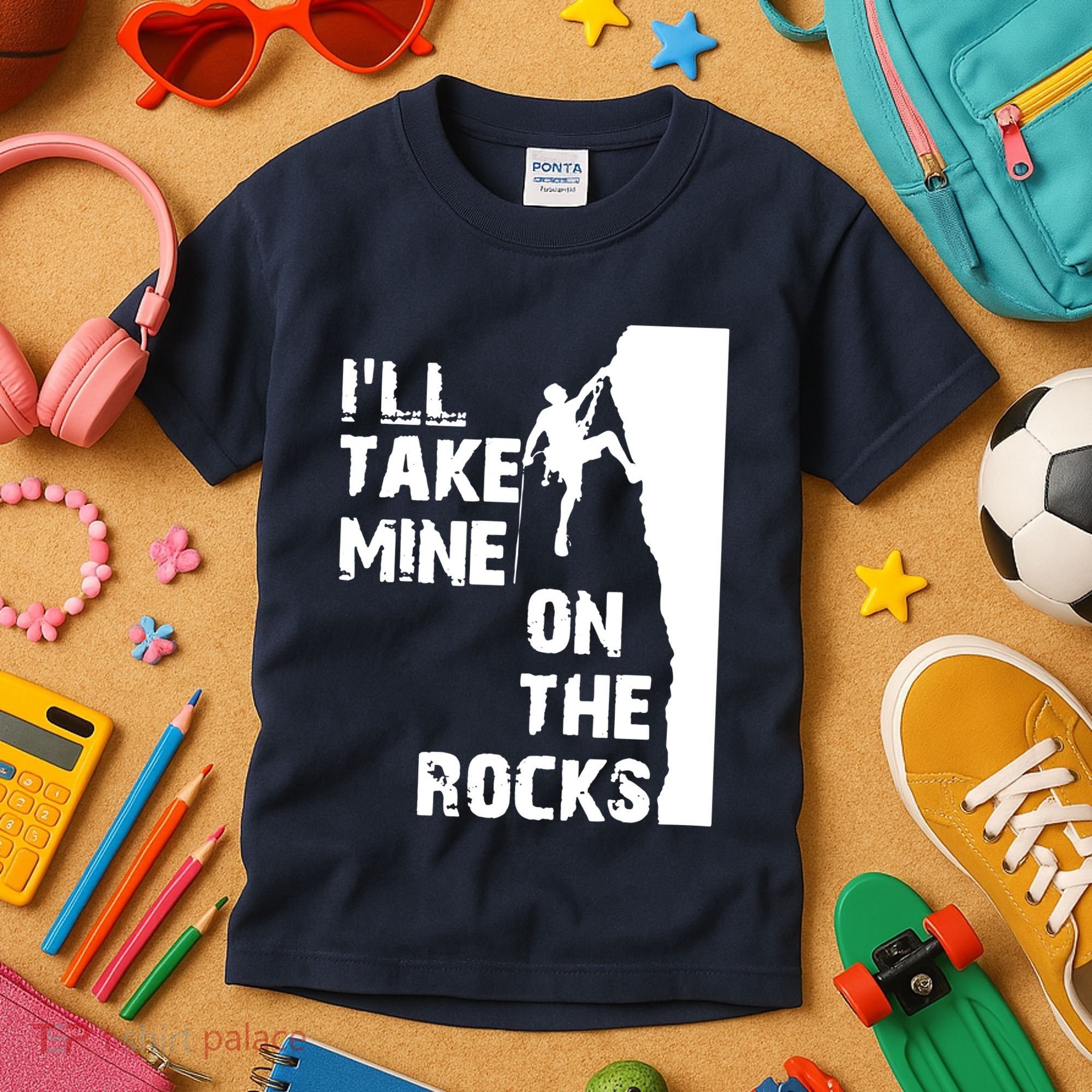 Rock Climbing Simple Classic Kids T-Shirt