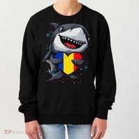 Romania Cute Shark Heart Romanian Flag Romanian Roots Women's Sweatshirt thumb 0