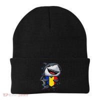 Romania Cute Shark Heart Romanian Flag Romanian Roots Beanie thumb 0
