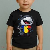 Romania Cute Shark Heart Romanian Flag Romanian Roots Toddler T-Shirt thumb 2