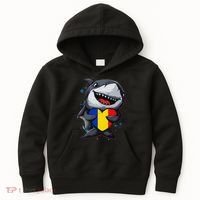 Romania Cute Shark Heart Romanian Flag Romanian Roots Kids Hoodie thumb 0