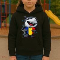 Romania Cute Shark Heart Romanian Flag Romanian Roots Kids Hoodie thumb 3