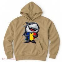 Romania Cute Shark Heart Romanian Flag Romanian Roots Hoodie thumb 0