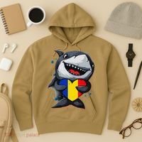 Romania Cute Shark Heart Romanian Flag Romanian Roots Hoodie thumb 3