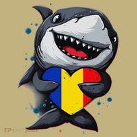 Romania Cute Shark Heart Romanian Flag Romanian Roots Mousepad thumb 1