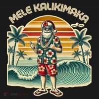 Retro Christmas Surf Mele Kalikimaka Santa Shaka Hawaii Gift Ornament thumb 1
