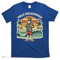 Retro Christmas Surf Mele Kalikimaka Santa Shaka Hawaii Gift T-Shirt thumb 0