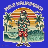 Retro Christmas Surf Mele Kalikimaka Santa Shaka Hawaii Gift T-Shirt thumb 7