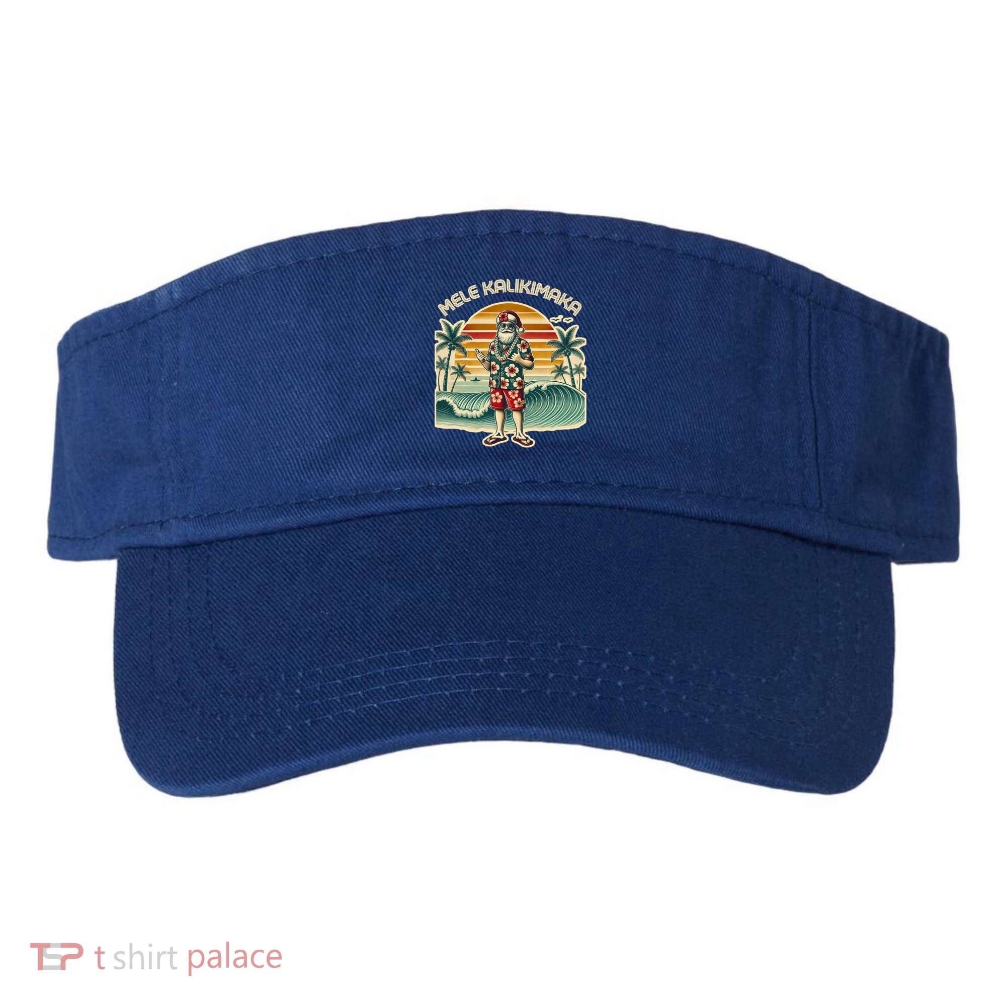 Retro Christmas Surf Mele Kalikimaka Santa Shaka Hawaii Gift Visor