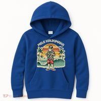Retro Christmas Surf Mele Kalikimaka Santa Shaka Hawaii Gift Kids Hoodie thumb 0