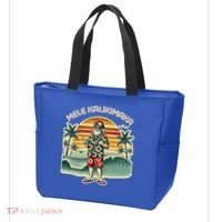 Retro Christmas Surf Mele Kalikimaka Santa Shaka Hawaii Gift Tote Bag thumb 3