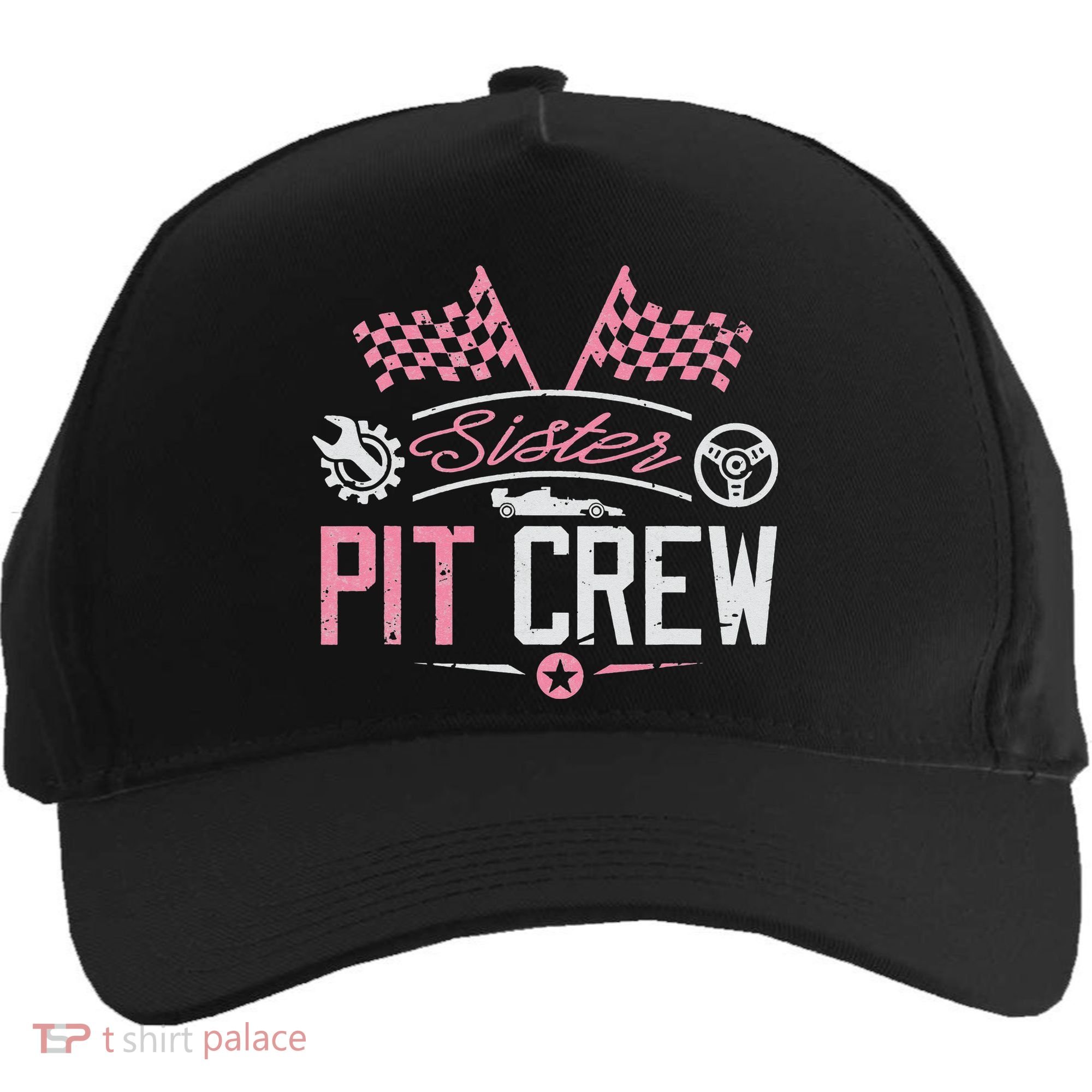 Racing Car Sister Racer Sister Pit Crew  Five-Panel Snapback Cap