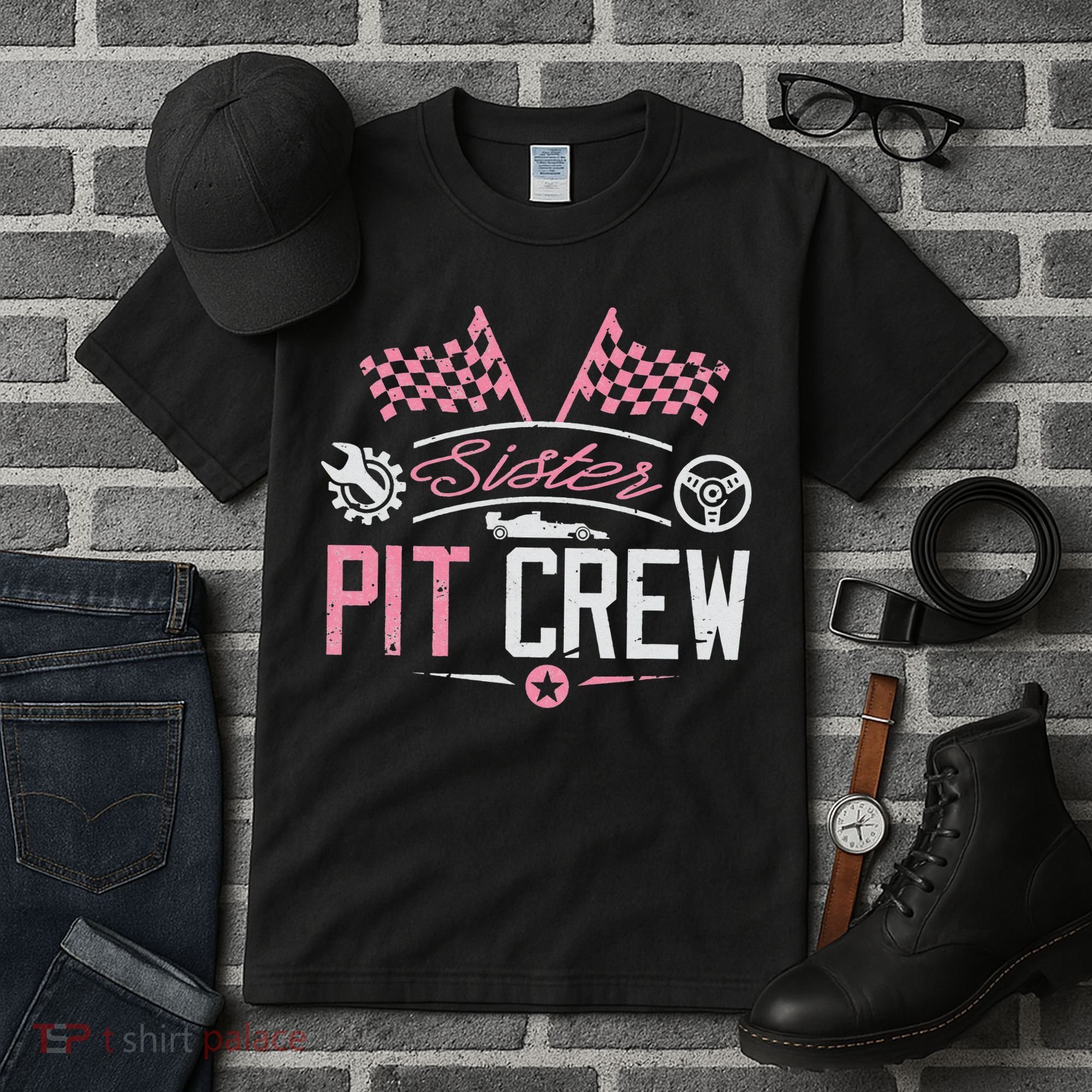 Racing Car Sister Racer Sister Pit Crew  Tall T-Shirt