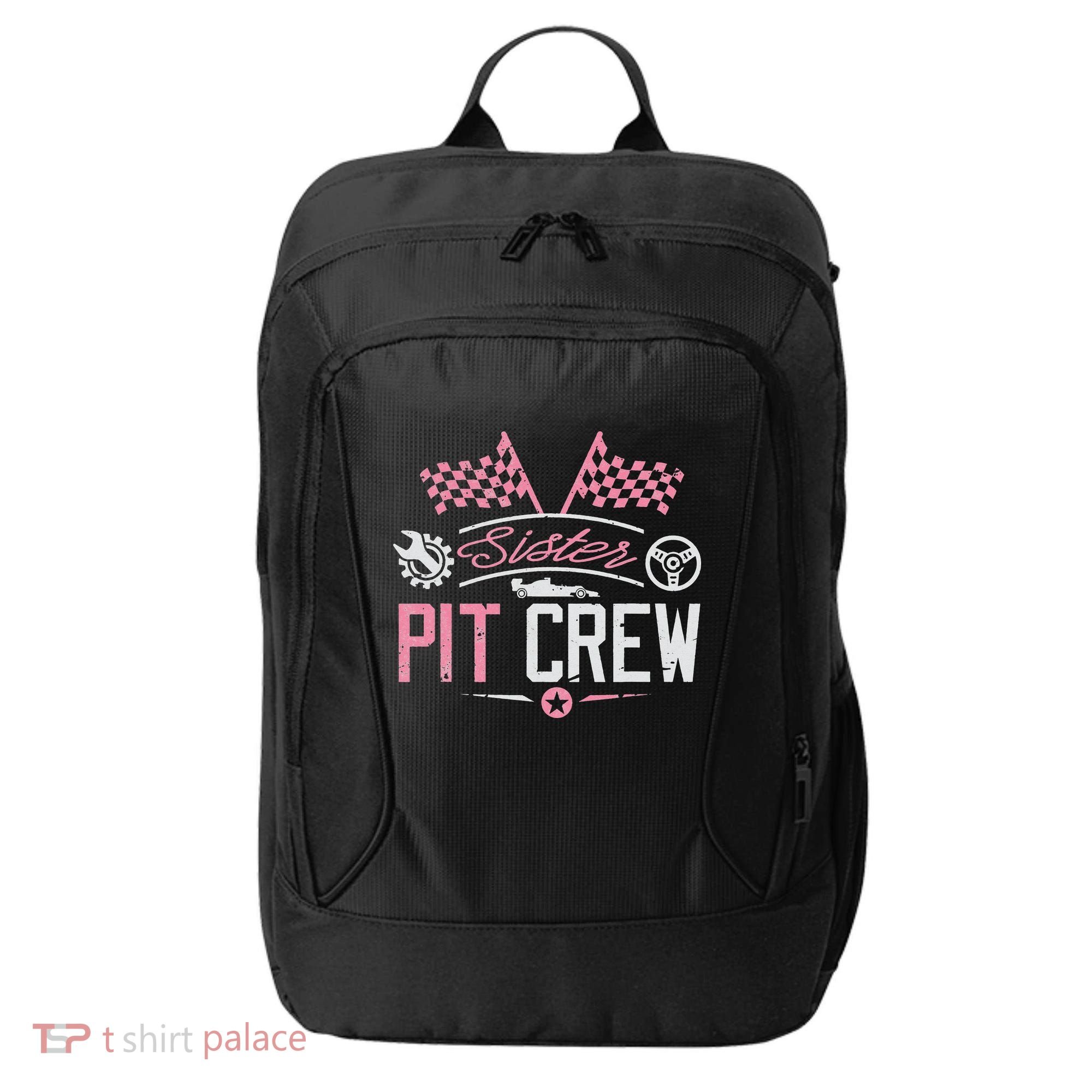 Racing Car Sister Racer Sister Pit Crew  City Backpack