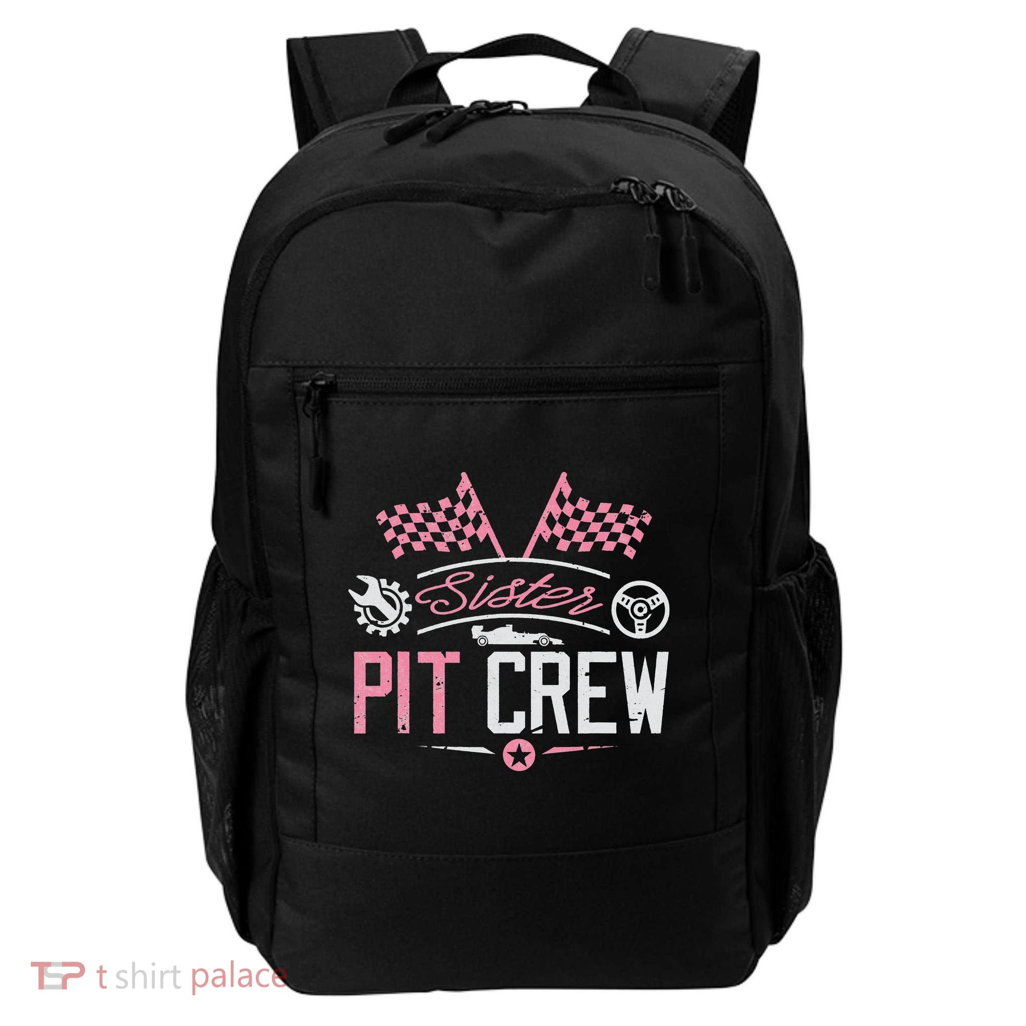 Racing Car Sister Racer Sister Pit Crew  Backpack