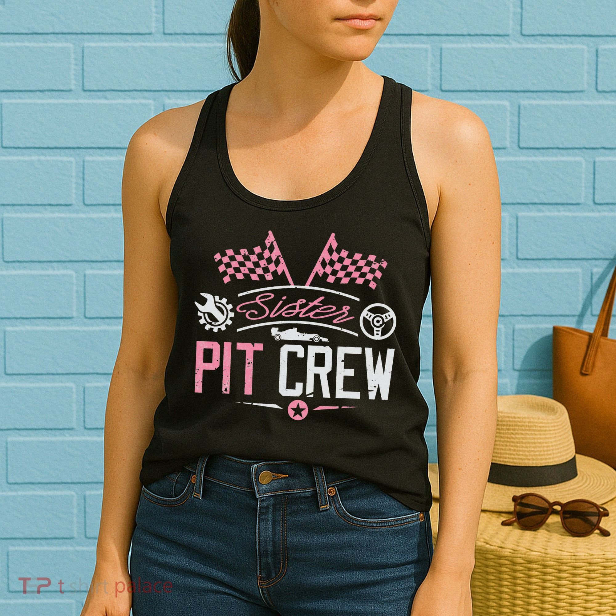 Racing Car Sister Racer Sister Pit Crew  Women's Tank Top