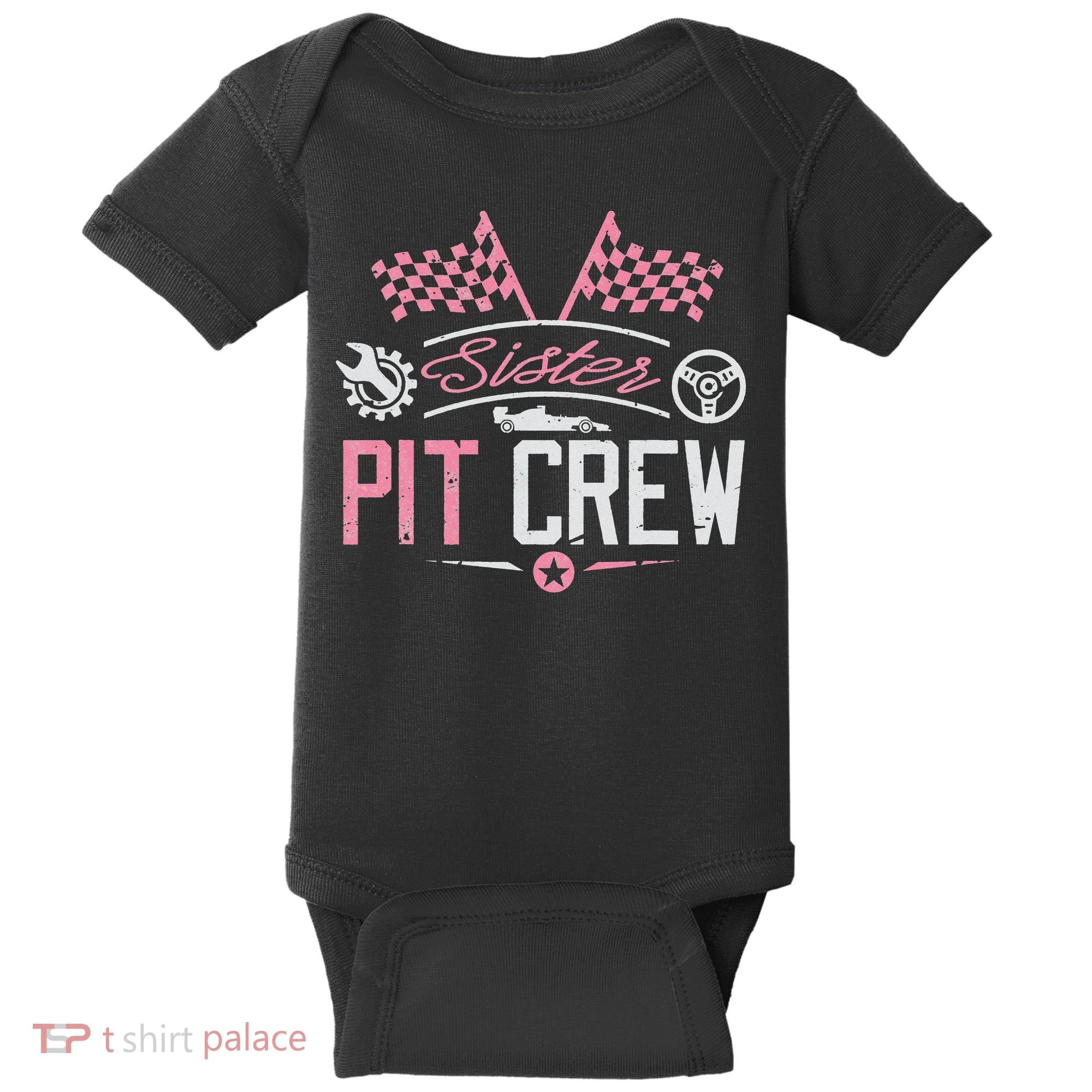 Racing Car Sister Racer Sister Pit Crew  Baby Bodysuit