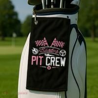 Racing Car Sister Racer Sister Pit Crew  Golf Towel thumb 2