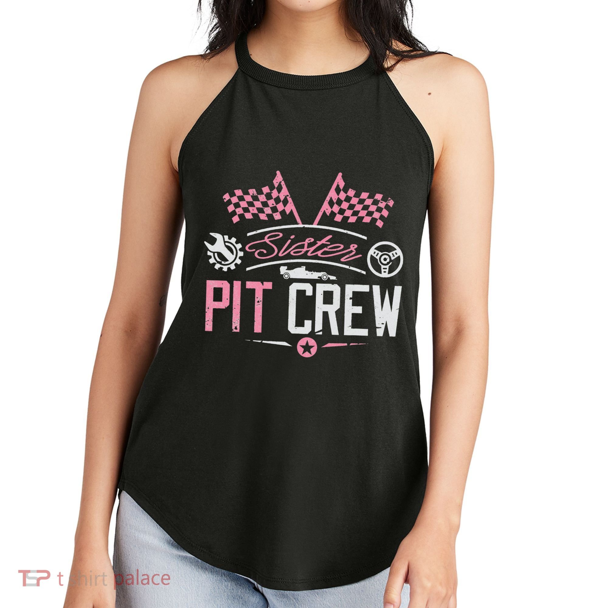 Racing Car Sister Racer Sister Pit Crew  Women's Perfect Tri Rocker Tank