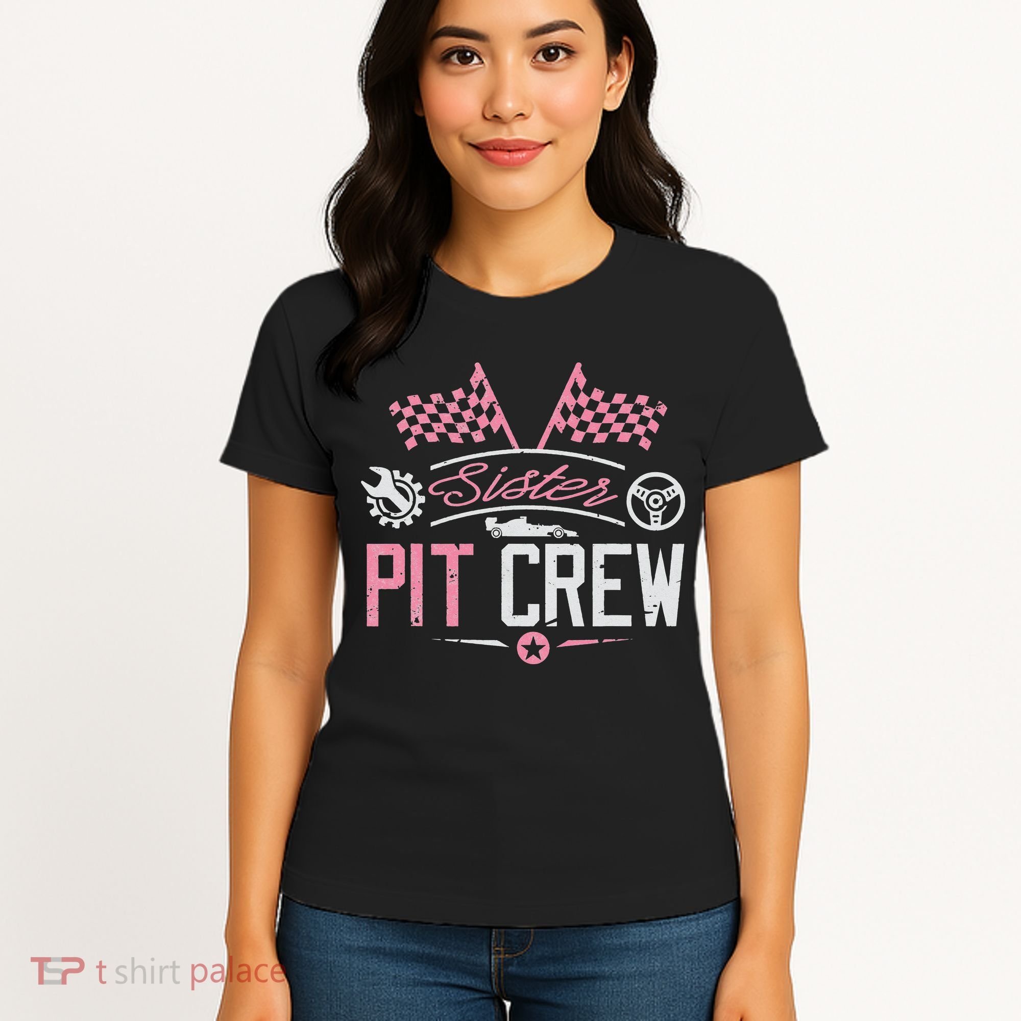 Racing Car Sister Racer Sister Pit Crew  Women's T-Shirt