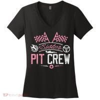 Racing Car Sister Racer Sister Pit Crew  Women's V-Neck T-Shirt thumb 0