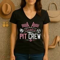 Racing Car Sister Racer Sister Pit Crew  Women's V-Neck T-Shirt thumb 3