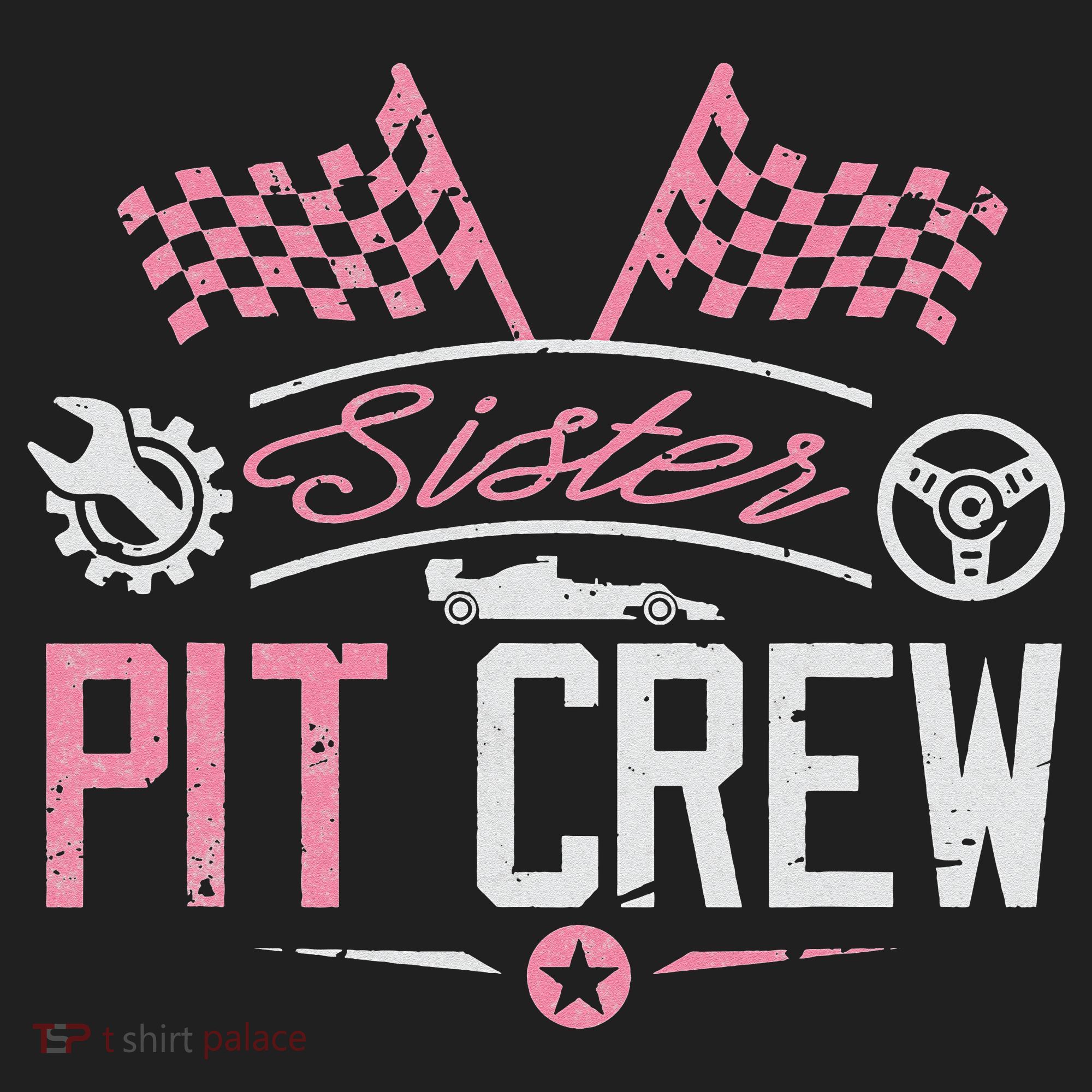 Racing Car Sister Racer Sister Pit Crew  Plastic Christmas Ball Ornament