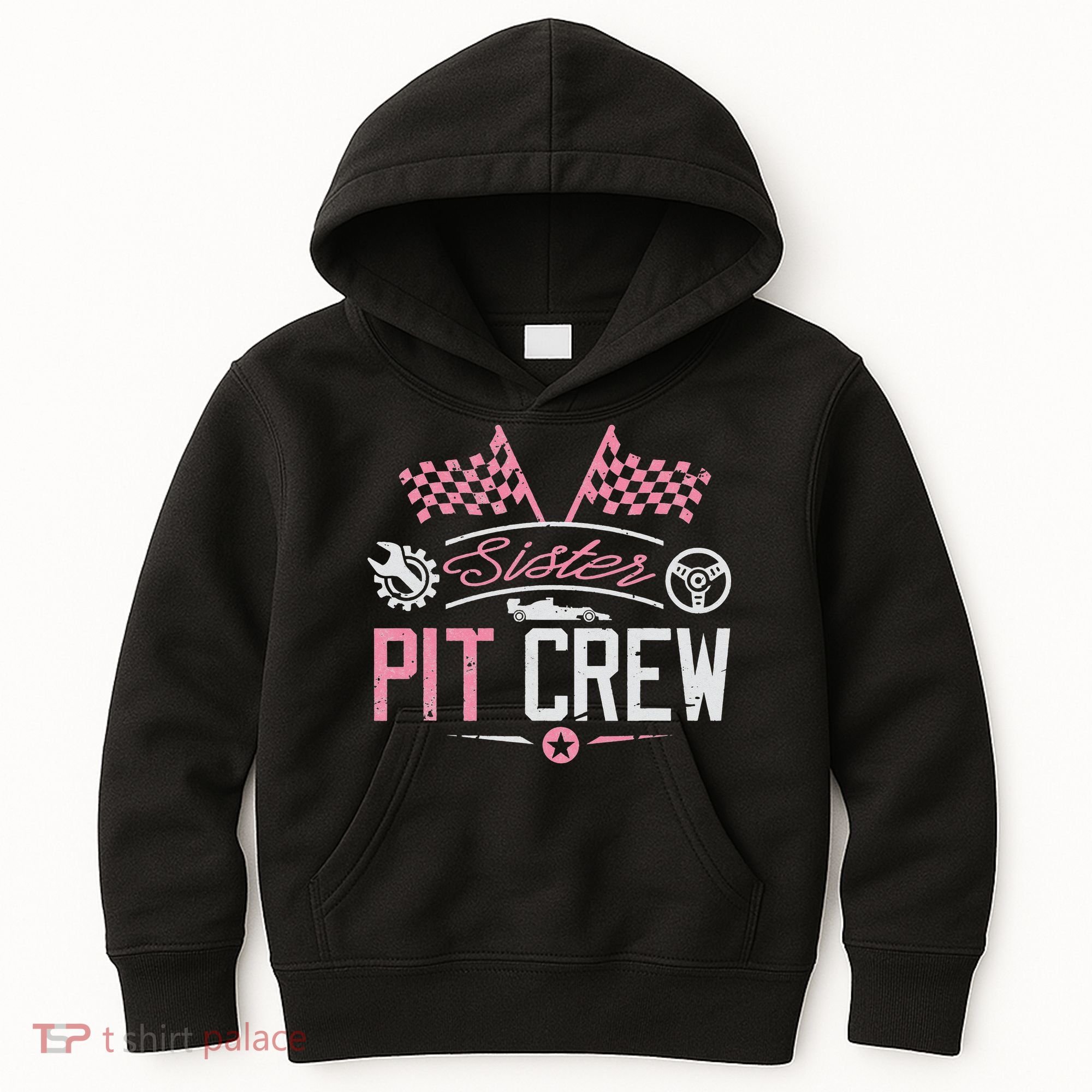 Racing Car Sister Racer Sister Pit Crew  Kids Hoodie