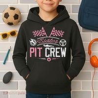 Racing Car Sister Racer Sister Pit Crew  Kids Hoodie thumb 2