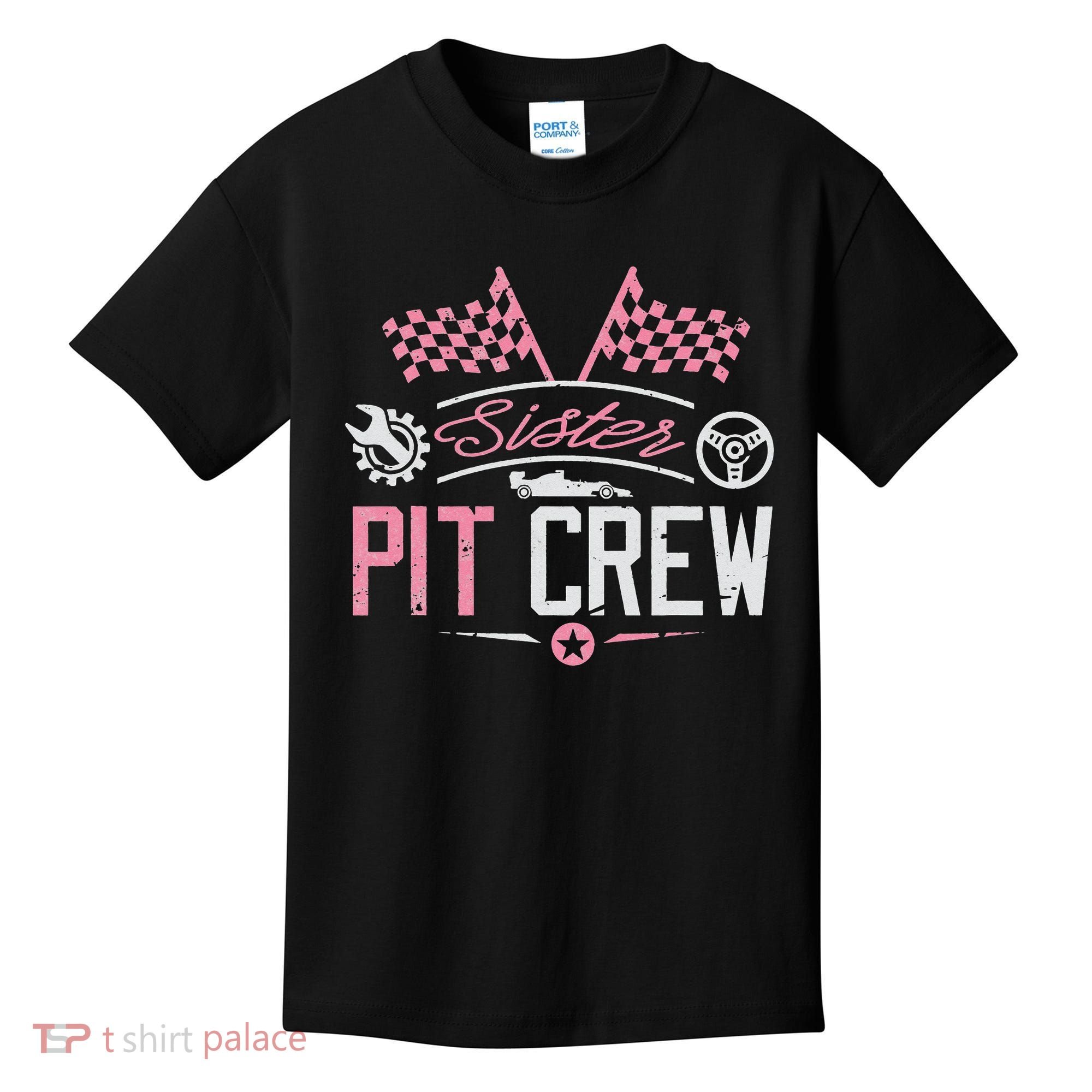 Racing Car Sister Racer Sister Pit Crew  Kids T-Shirt
