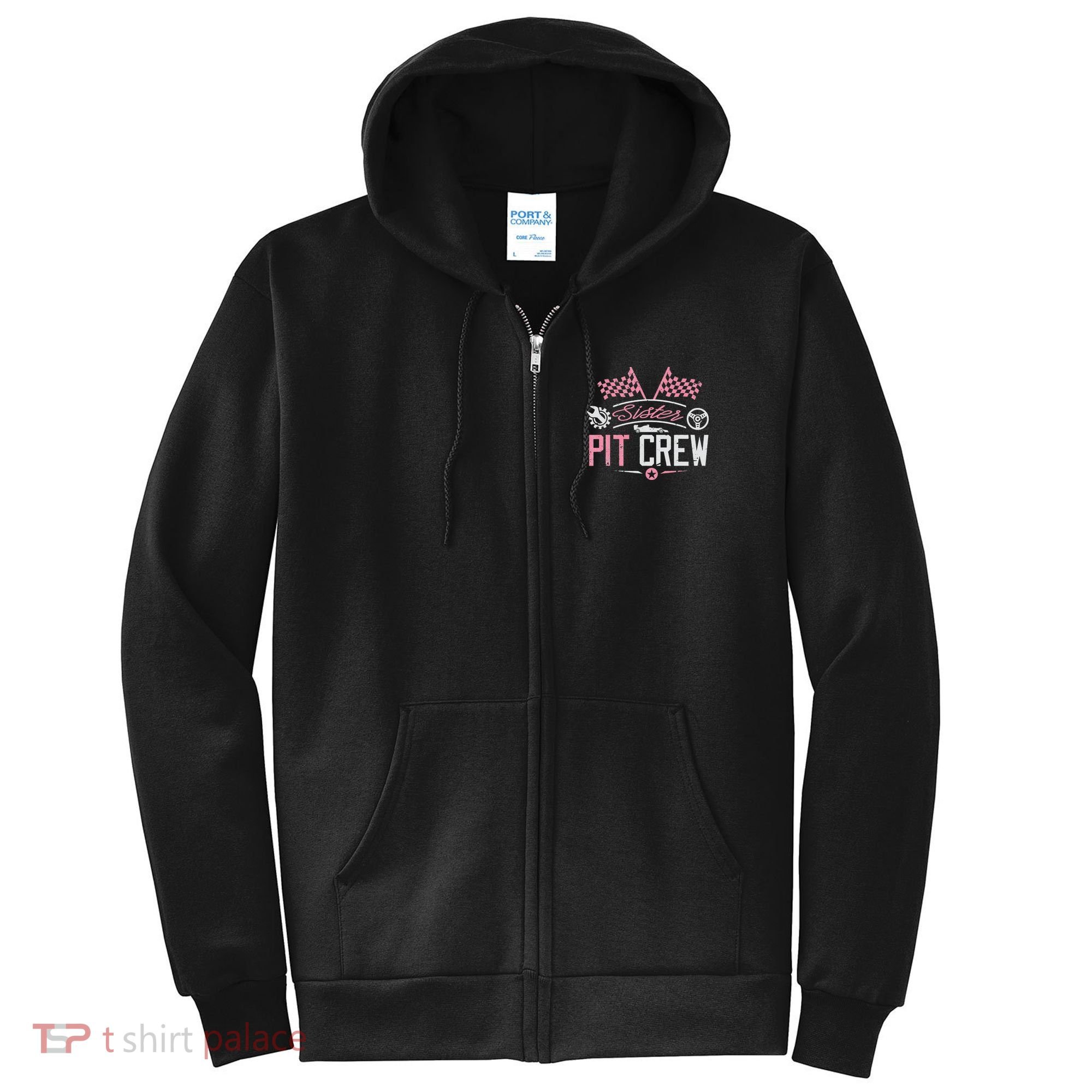 Racing Car Sister Racer Sister Pit Crew  Full Zip Hoodie