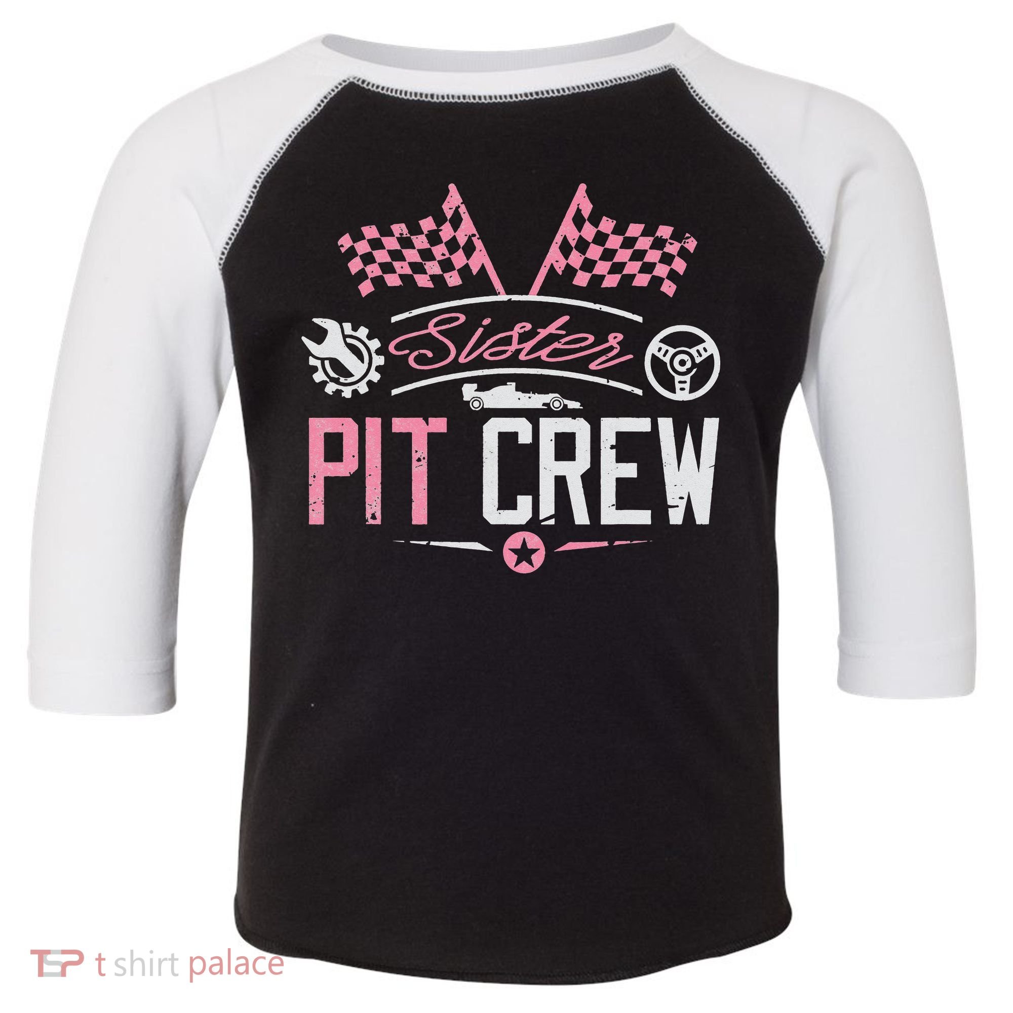 Racing Car Sister Racer Sister Pit Crew  Toddler Fine Jersey T-Shirt