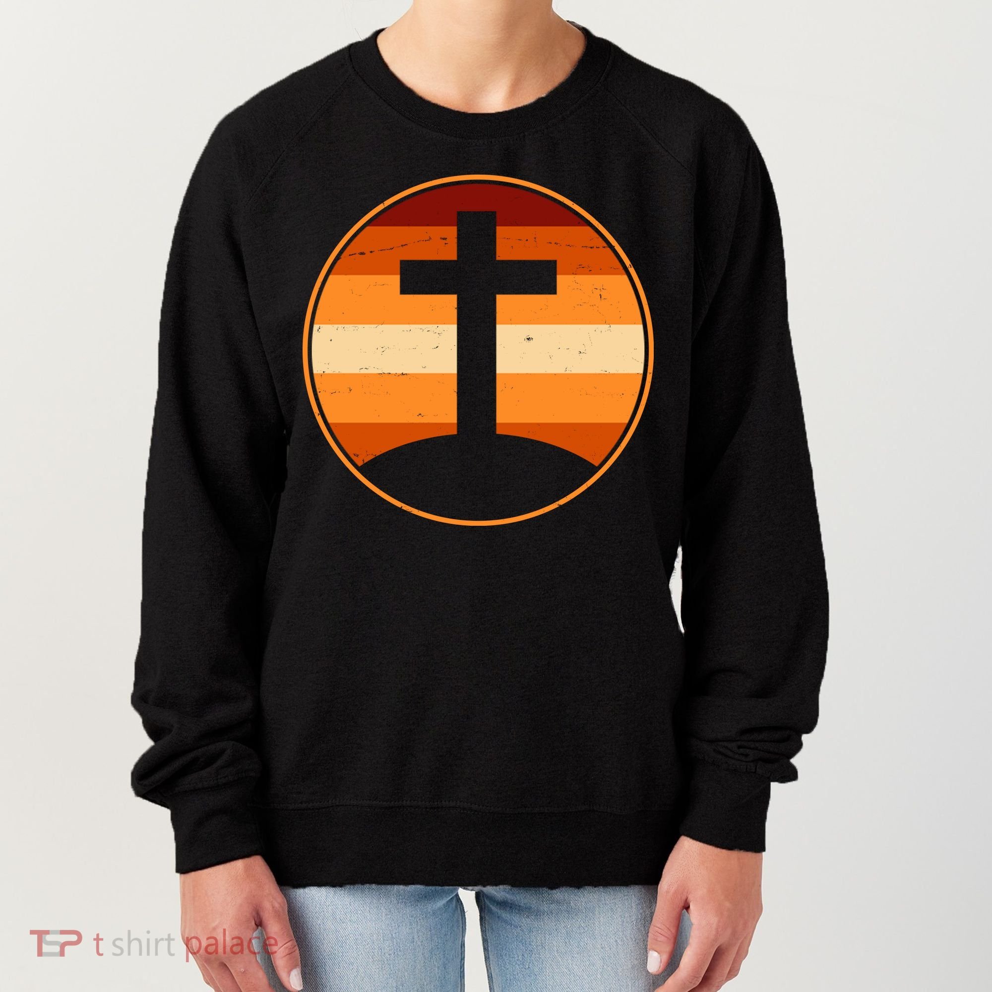 Retro Cross Sunset Women's Sweatshirt