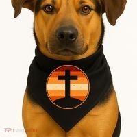 Retro Cross Sunset USA-Made Doggie Bandana thumb 1